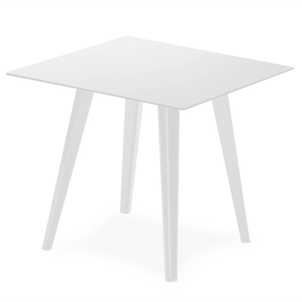 Table d'appoint carrée 40cm Bipolart Métal Blanc