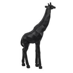 Statut de girafe origami Shani H40cm Résine Noir