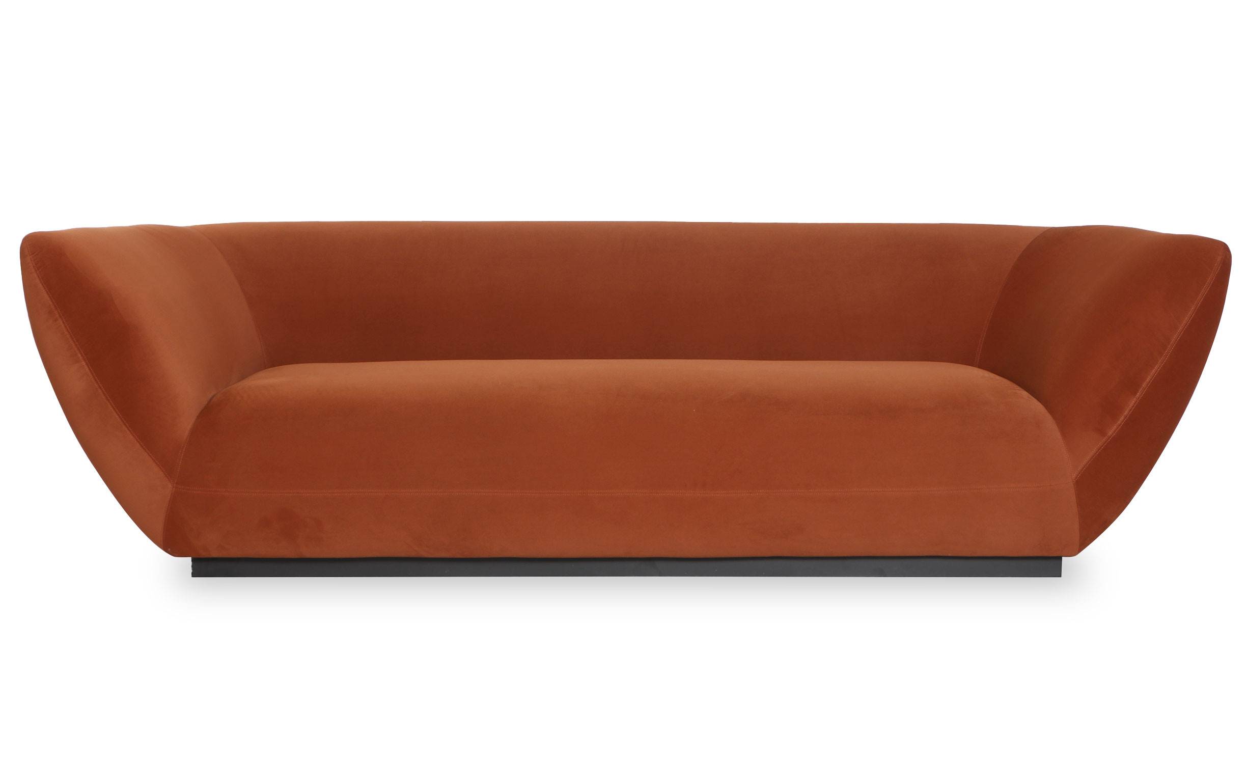 3-Sitzer-Sofa Design Stiffan Velours Terracotta
