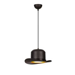 Krasiva Lámpara colgante con sombrero de vagabundo Metal Negro