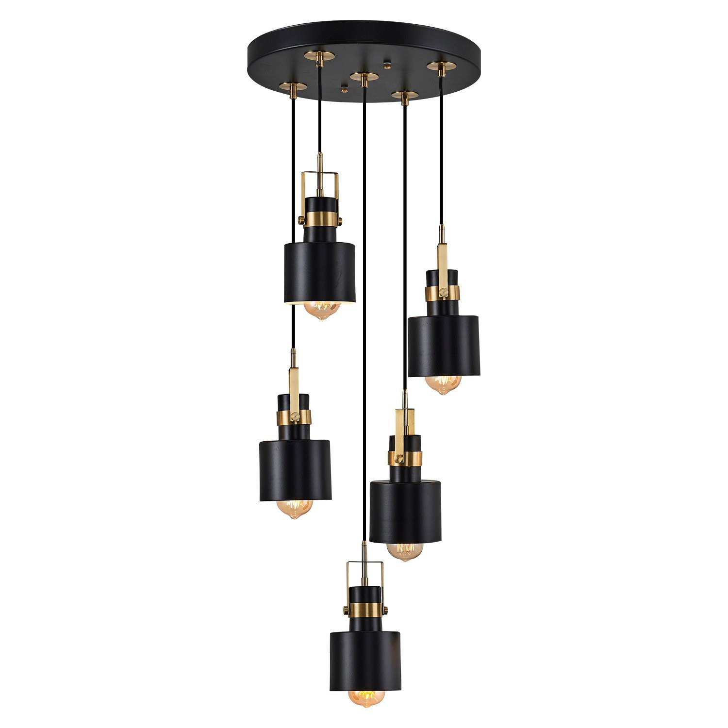 luminaire suspension pendante design 5 lampes