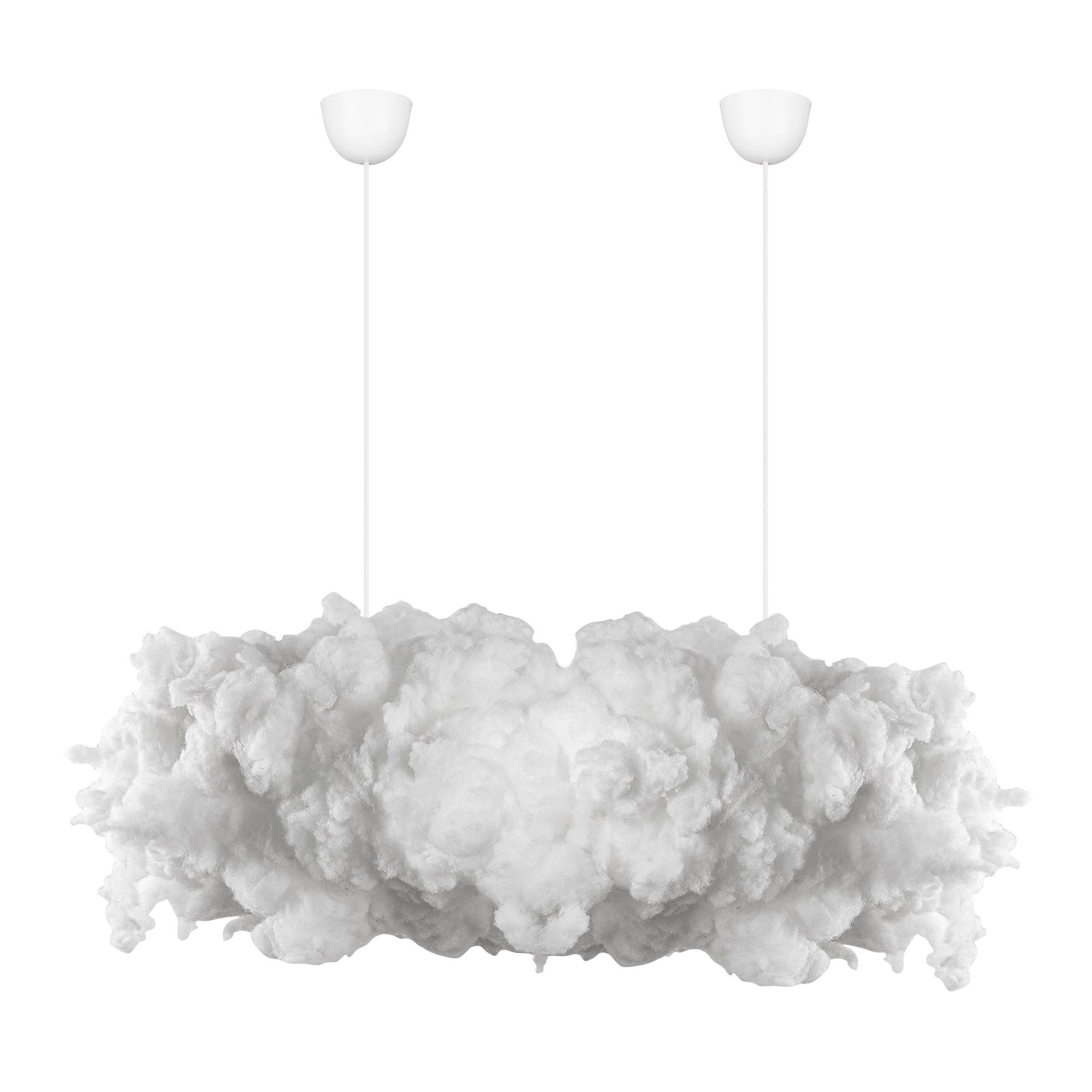 Suspension design nuage 2 lampes Cirrus L90cm Coton Blanc