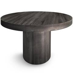 Mesa redonda extensible Suzie efecto madera vintage