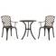Table + 2 chaises de jardin Pervenche Aluminium Bronze