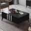 Tavolino Ieraene 39x90cm nero, antracite e cromo con anta basculante