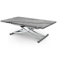 Table basse relevable Carrera XL Effet marbre gris