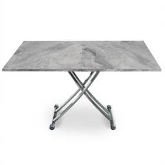Table basse relevable Carrera XL Effet marbre gris