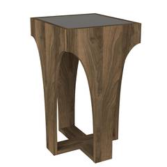 Mesa auxiliar Porticus de madera y antracita