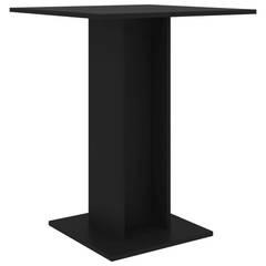 Table de bar carrée style bistrot Arakdo 60cm Noir mat