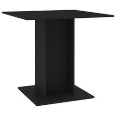 Table de bar carrée style bistrot Arakdo 80cm Noir mat