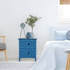 Chevignon Marokkaanse stijl gesneden nachtkastje L36cm Hout Blauw