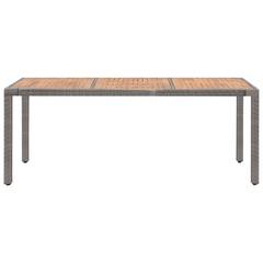 Tavolo da giardino Illinois 190x90cm in legno massiccio e resina grigia