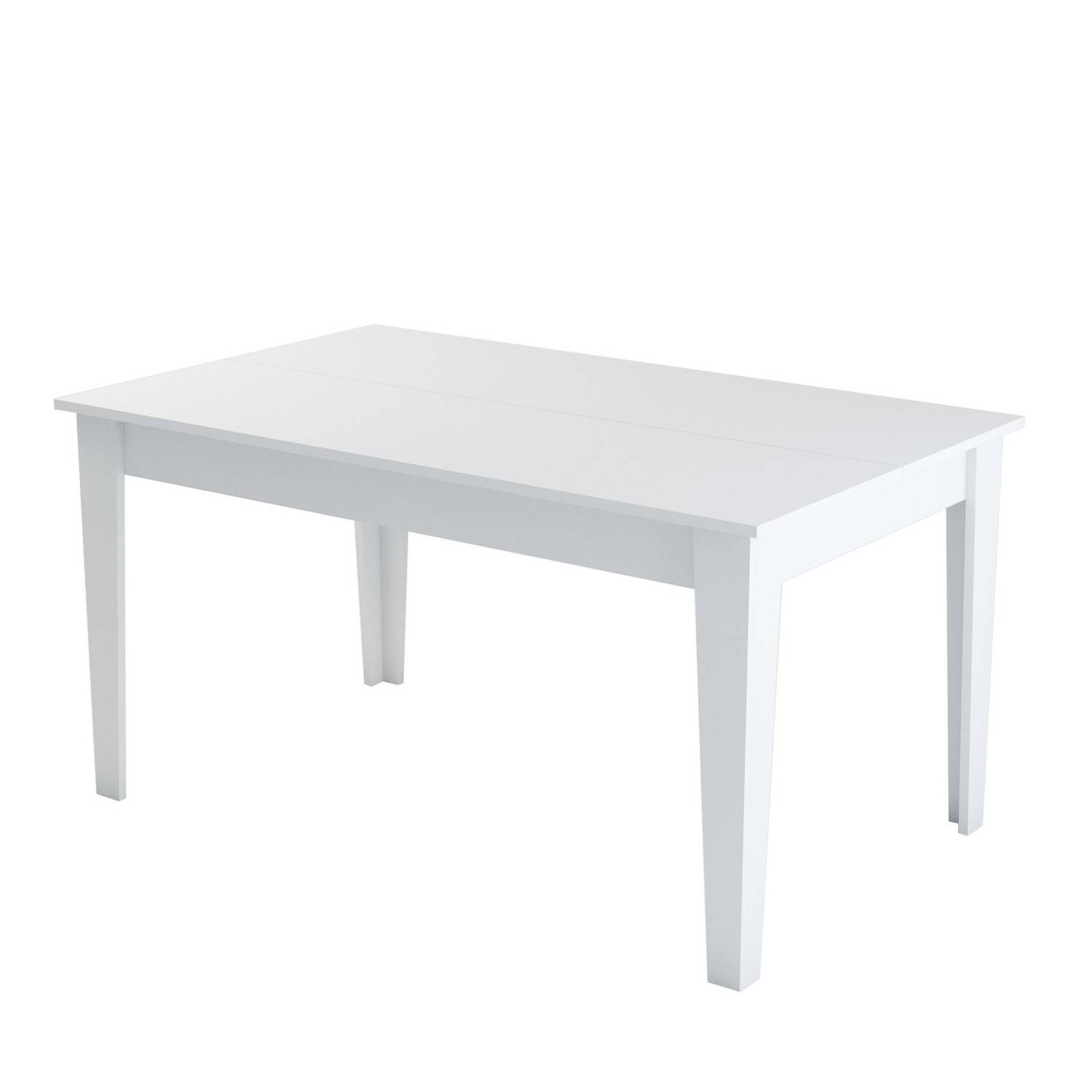 Table de salle à manger avec rangement Kaltes L145cm Blanc