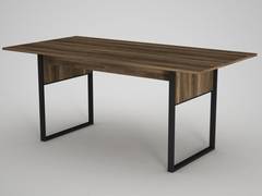 Eettafel in industriële stijl Jitske Donker hout en metaal Zwart
