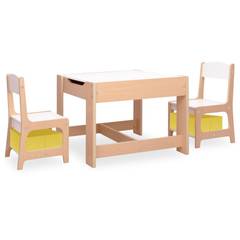 Kindertafel en -stoelen Sunsa Natural Wood
