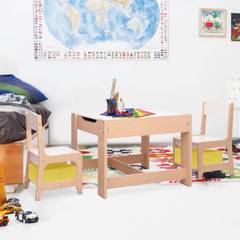 Kindertisch und -stühle Sunsa Naturholz