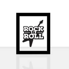 Gerahmtes Wandbild Pallium Rock & Roll Schwarz