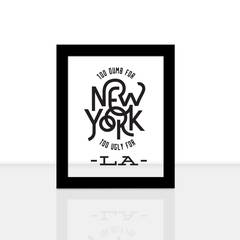 Cuadro decorativo enmarcado Pallium New York Plexiglás Negro