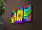 LED verlicht drieluik flashy bloemen Lucendi Suede canvas Wood Multicolour
