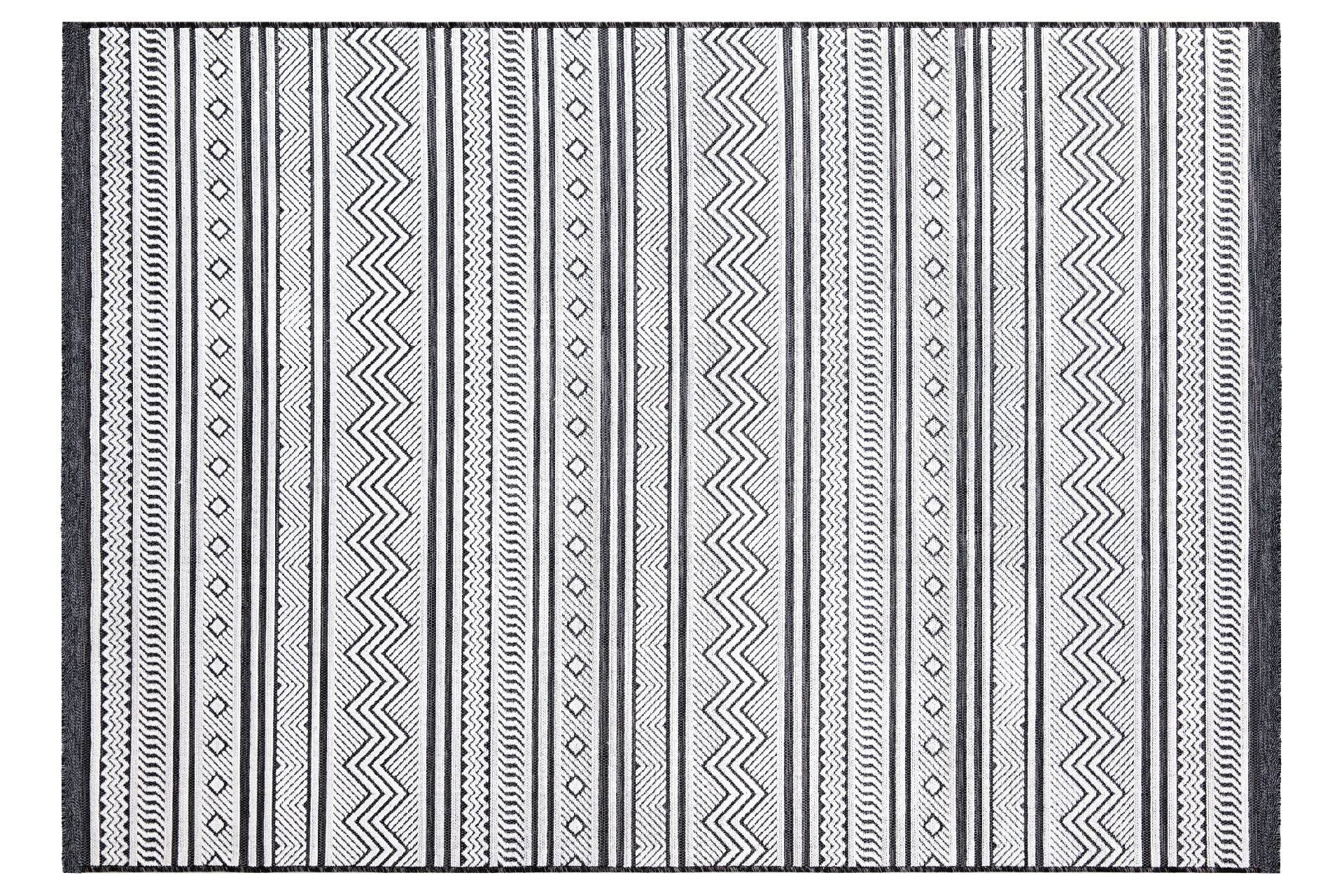 Tapijt Aidyn 196x290cm Berber patroon Zwart en Wit