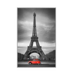Babinski tapijt 100x150cm Eiffeltoren motief Grijs en 2 rode geiten
