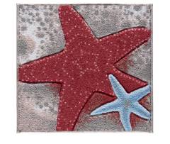 Tapis de bain Balneum 50x57cm étoile de mer Rouge