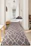 Kenzi hal tapijt 80x140cm Fluweel Grijs en Wit patroon