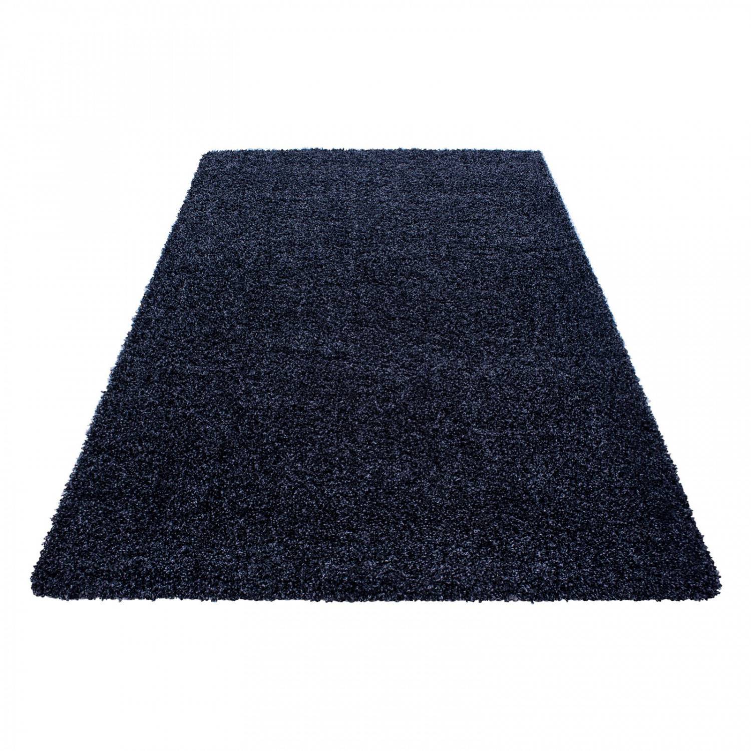 Alfombra de pasillo Soros 80x250cm Tejido azul oscuro
