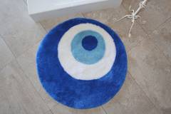 Tappetino da bagno acrilico cerchio blu