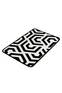 Badezimmerteppich Hexalta 40x60cm Geometrisches Muster Schwarz und Weiß