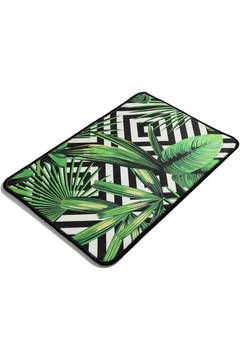 Malisa banket tapijt 40x60cm Fluweel Losange en tropische bladeren patroon