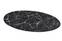 Artemus alfombra de baño ovalada 80x120cm Negro Terciopelo Efecto Mármol