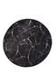 Tapis de salle de bain rond Artemus D100cm Noir Effet marbre