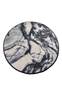 Tappeto bagno rotondo Artimed D100cm Grigio effetto marmo