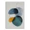 Eben Teppich 100x140cm Abstraktes Muster Fleck Blau, Gelb und Grün