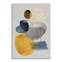 Eben Teppich 100x140cm Abstraktes Muster Flecken Grau, Blau, Braun und Gelb
