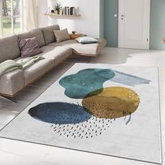 Eben tapijt 180x280cm Abstract patroon geel, blauw en groen