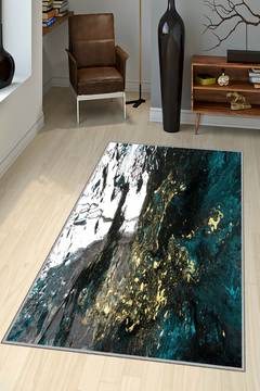 Flor Teppich 160x230cm Abstraktes Muster Mehrfarbig unter rutschfestem Filz