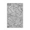 Tapis Ken 120x180cm Gris effet béton et lignes géométriques abstrait Noir