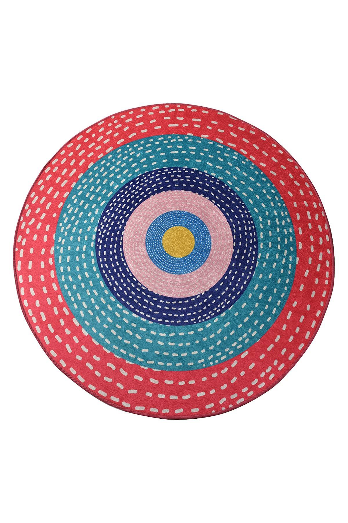 Tapijt Meral D140cm Fluweel Ring patroon Multicolour