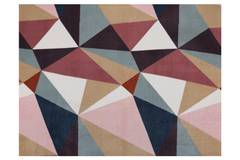 Palis Teppich 150x200cm Stoff Muster Dreiecke 3D Mehrfarbig