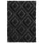 Tappeto rettangolare Rhos 120x180cm Tessuto a motivi geometrici Grigio scuro