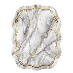 Tappeto Rikocre 160x230cm Effetto marmo bianco e fili d