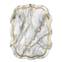 Tappeto Rikocre 160x230cm Effetto marmo bianco e fili d'oro