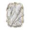 Tappeto Rikocre 80x150cm Effetto marmo bianco e fili d'oro