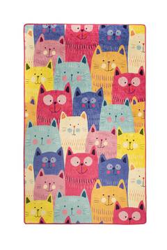Tapijt Sweetie 100x160cm Fluweel Patroon Katten Multicolour
