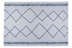 Tawri Teppich 160x230cm Abstraktes Geometrisches Muster Marineblau