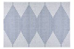 Tapijt Vashti 120x180cm Sisal Losange patroon in marine blauw en witte banen