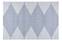 Tapijt Vashti 120x180cm Sisal Losange patroon in marine blauw en witte banen