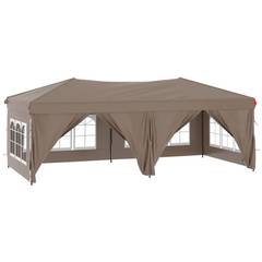 Opvouwbare partytent met wanden Taupe 3x6 m
